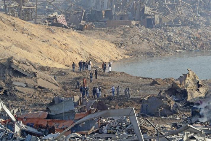 Líbano: Imagen aérea evidencia impresionante cráter originado por explosión en el puerto de Beirut