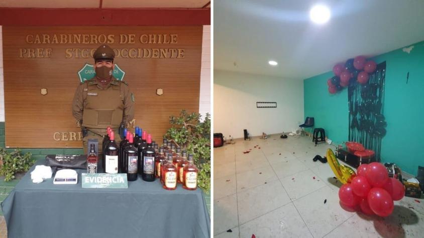 18 personas fueron detenidas en fiesta clandestina realizada en casa de Cerro Navia