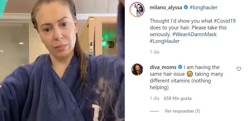 Alyssa Milano muestra los estragos causados por el coronavirus: ha perdido mucho cabello