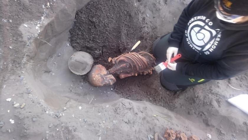 Importante hallazgo arqueológico de restos óseos prehispánicos en región de Ñuble