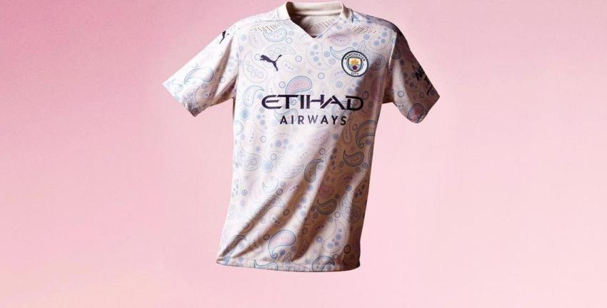 ¿La usará Messi? Manchester City presenta su tercera camiseta con un curioso diseño