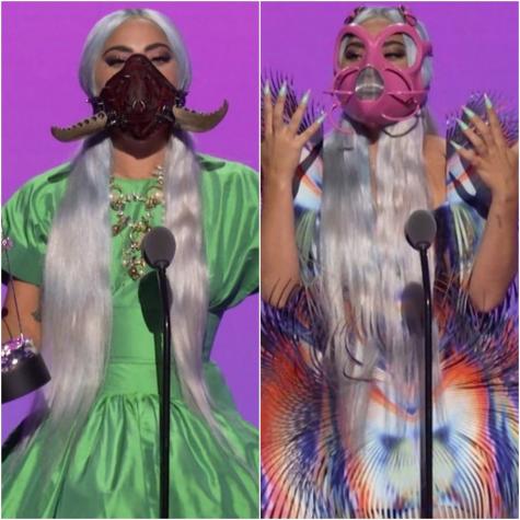[FOTOS] Siempre con mascarilla: Los looks con que Lady Gaga sorprendió en los MTV VMA’s 2020