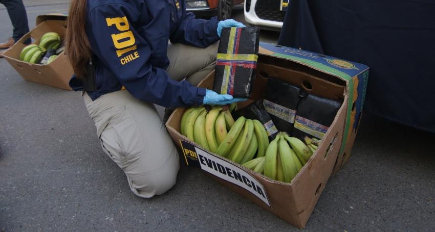 PDI desarticula banda criminal transnacional que traía marihuana en cajas de plátano a Chile