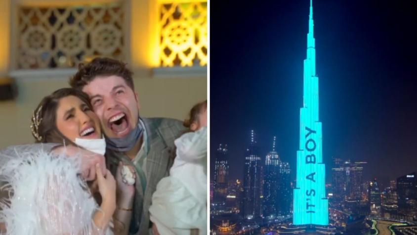 Pareja pagó $30 millones de pesos para que edificio más alto del mundo les dijera el sexo de su bebé