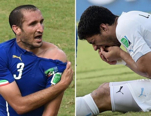 No olvida el mordisco: La reacción de Chiellini ante la posible llegada de Suárez a la Juventus
