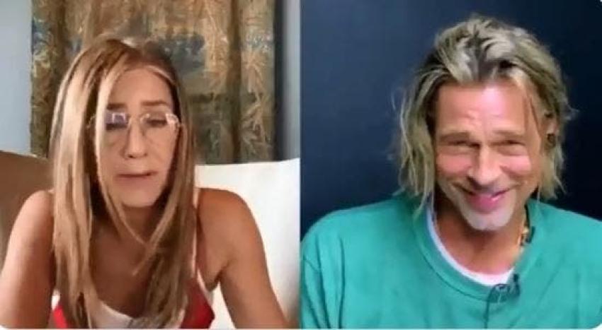 El intenso coqueteo de Brad Pitt y Jennifer Aniston en encuentro benéfico de estrellas de Hollywood