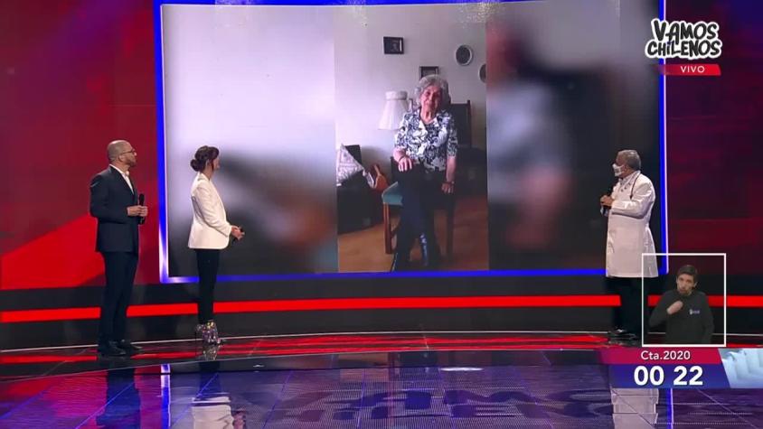 [VIDEO] El emotivo saludo de la mamá del Doctor Ugarte a su hijo en "Vamos Chilenos"