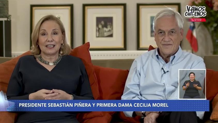 Presidente Piñera y Primera Dama envían saludo a "Vamos Chilenos" con énfasis en los adultos mayores