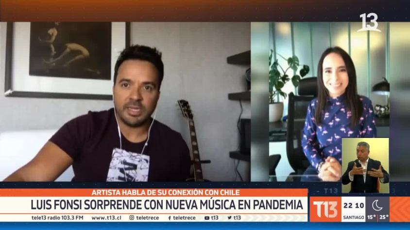 [VIDEO] Luis Fonsi sorprende con nueva música en pandemia y habla de su conexión con Chile