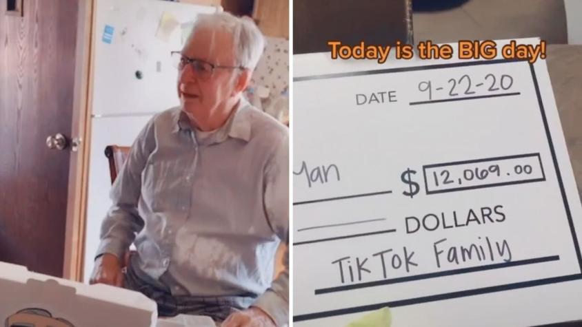 Repartidor de pizzas de 89 años recibió casi 10 millones de pesos en propinas gracias a TikTok