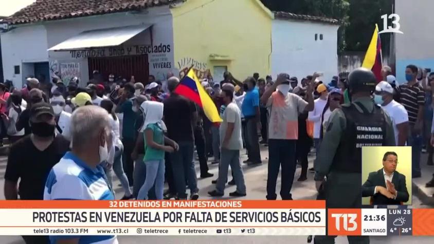 [VIDEO] Protestas en Venezuela por falta de servicios básicos: 32 detenidos en manifestaciones