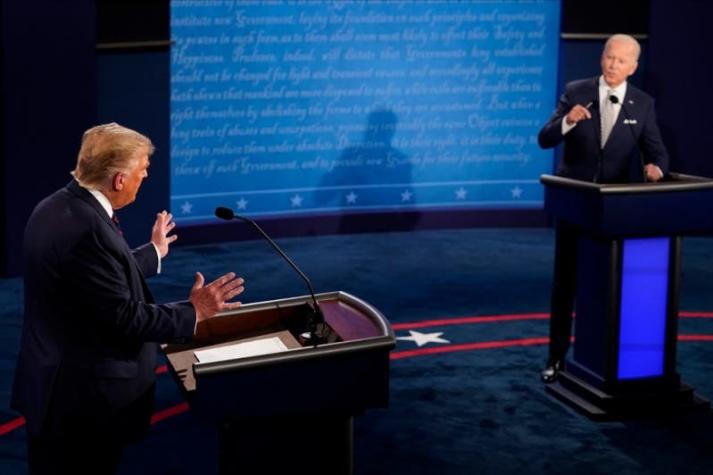 Biden tilda de una "vergüenza nacional" actitud de Trump durante el debate