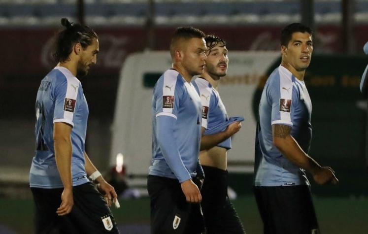 La imagen de la selección uruguaya en el camarín tras el triunfo ante ChIile