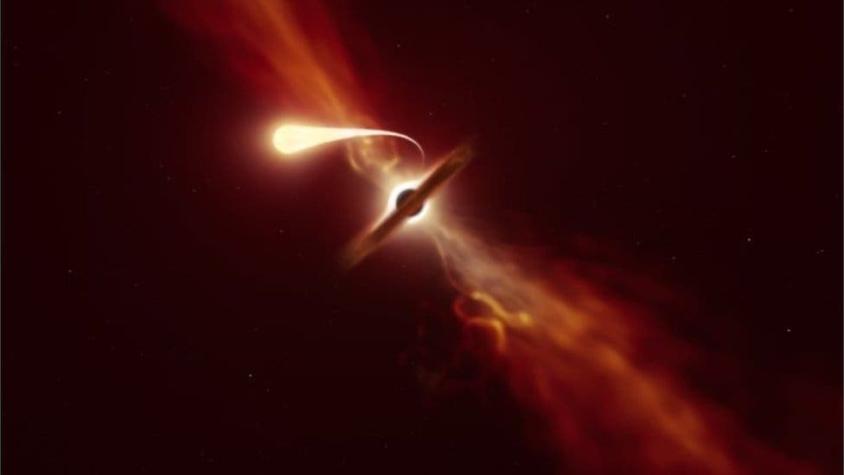 "Espaguetización": El momento cuando un agujero negro devora una estrella
