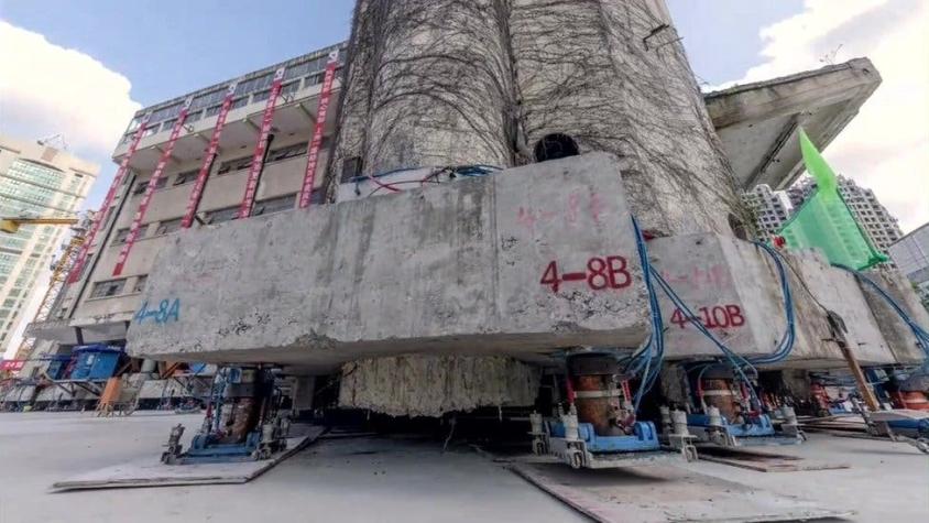 Escuela Lagena de China: el increíble traslado de un edificio escolar de 7.600 toneladas en Shanghái