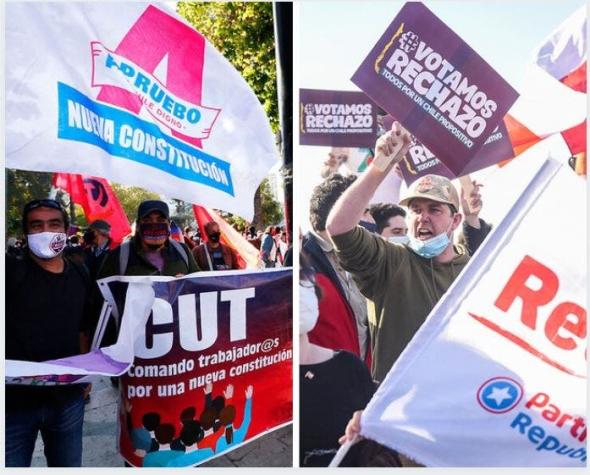 Chile termina el período de campañas para el Plebiscito con masivas manifestaciones