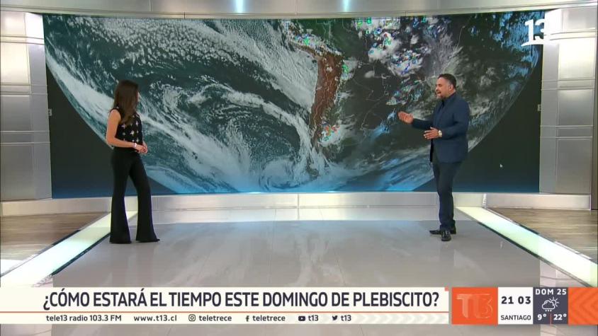 [VIDEO] ¿Lloverá?: El pronóstico del tiempo en el país para este domingo de plebiscito