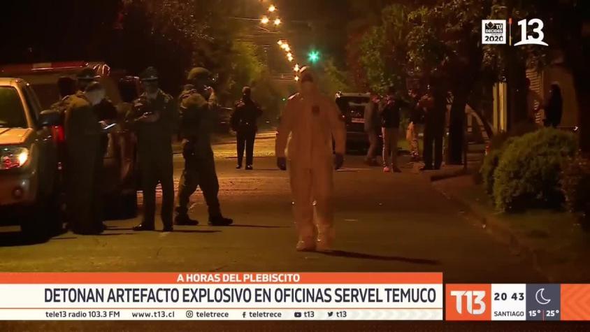 [VIDEO] Detonan artefacto explosivo en oficinas del Servel en Temuco