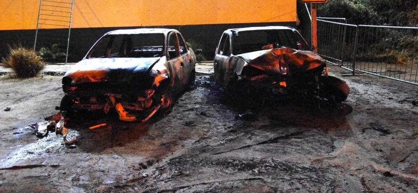 Más de 100 desconocidos atacaron Comisaría de Concón y quemaron dos automóviles