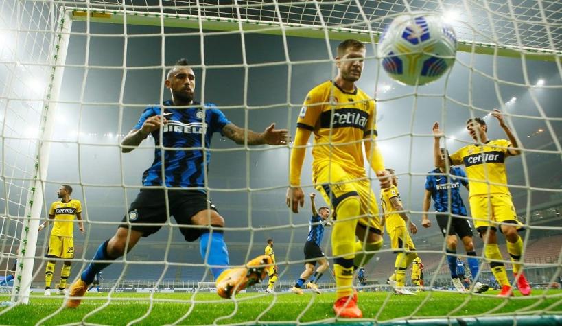 Inter de Milán rescata un agónico empate: Vidal ingresó en el segundo tiempo ante Parma