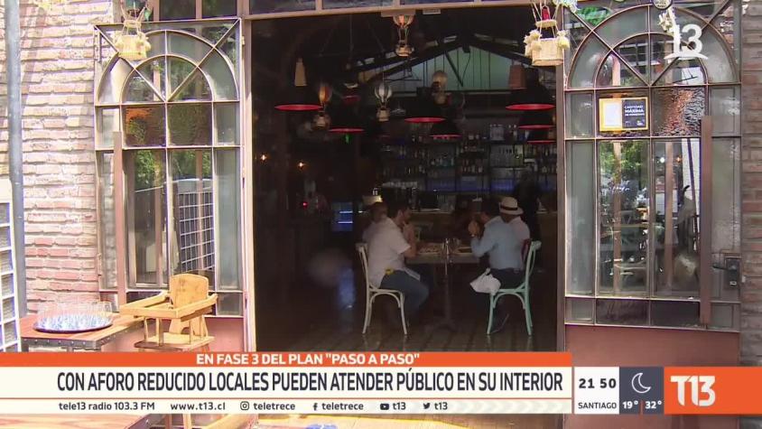 [VIDEO] Restaurantes y cafés atienden público al interior de locales: Fase 3 permite aforo del 25%