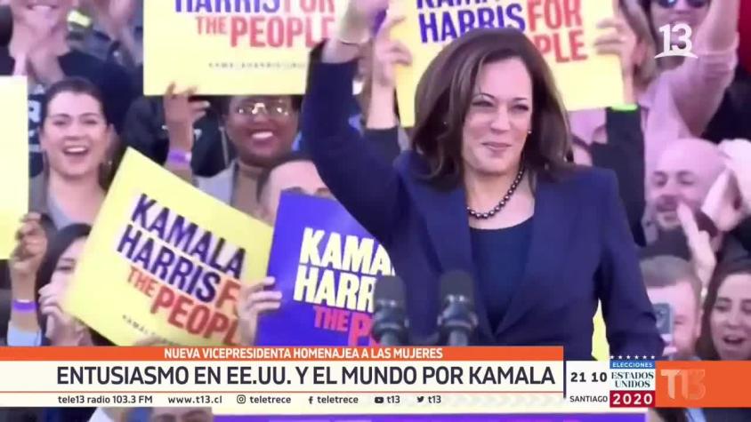[VIDEO] Entusiasmo en EE.UU y el mundo por Kamala Harris