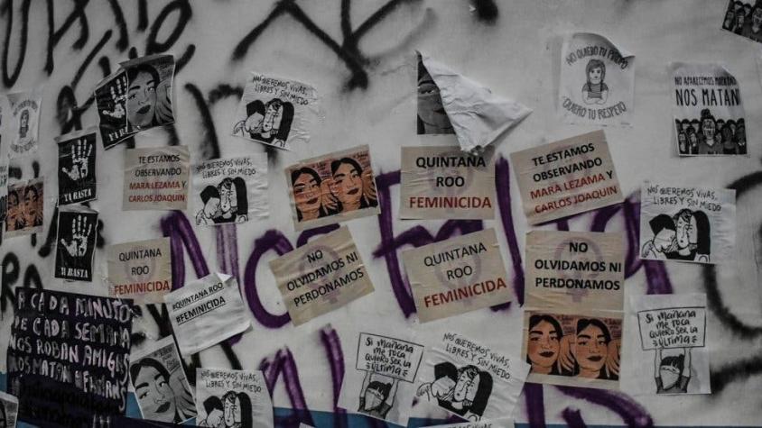 Feminicidios en México: protesta disuelta con tiros al aire en Cancún pone de manifiesto el problema