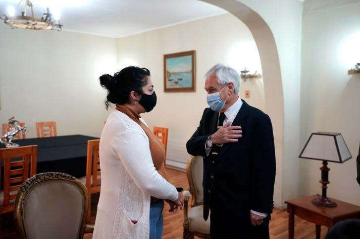 Piñera se reúne con familiares de carabinero que murió tras disparo en La Araucanía