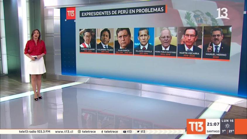 [VIDEO] T13 Te Explica: 7 ex Presidentes de Perú investigados, destituidos o renunciados
