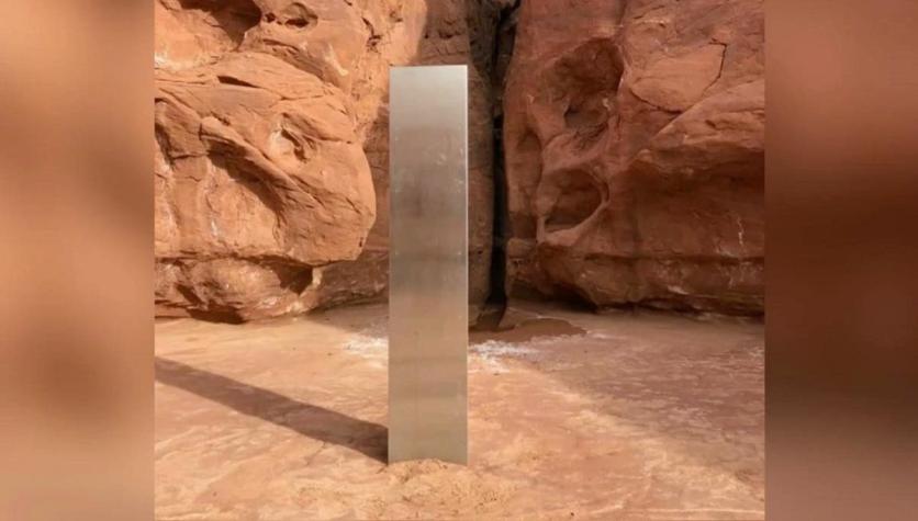 El 2020 sigue sorprendiendo: Encuentran extraño monolito de metal en el desierto de Utah, EEUU