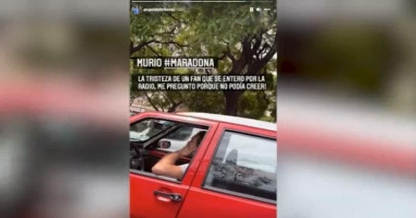 [VIDEO] El registro de un hincha que se enteró arriba de su auto de la muerte de Maradona