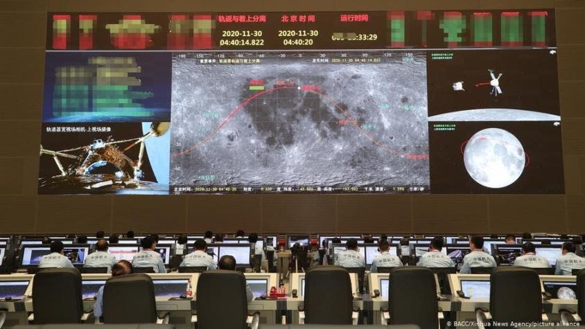 Sonda china logró posarse sobre la superficie de la Luna