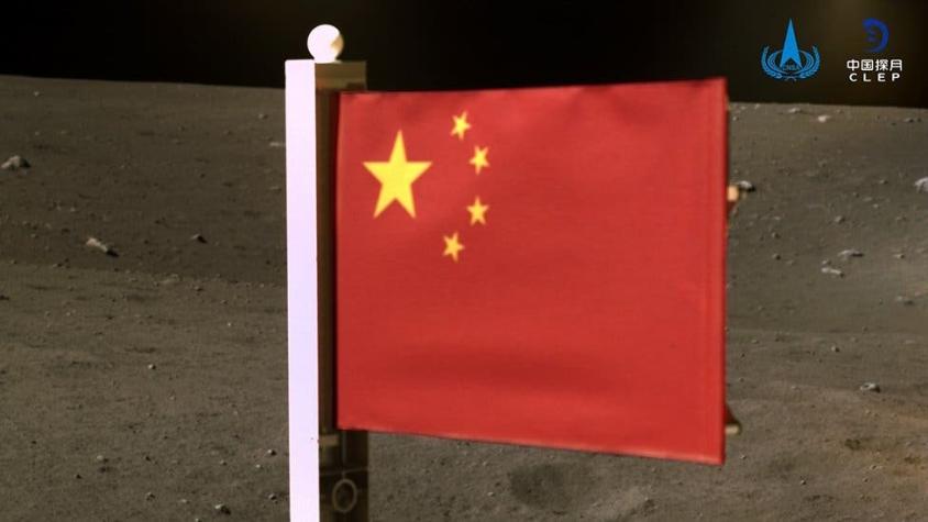 China se convierte en el segundo país en la historia en plantar su bandera en la Luna