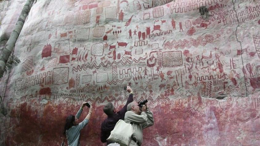 [VIDEO] Impresionante hallazgo de arte rupestre en Amazonía: miles de dibujos a lo largo de 12 km.