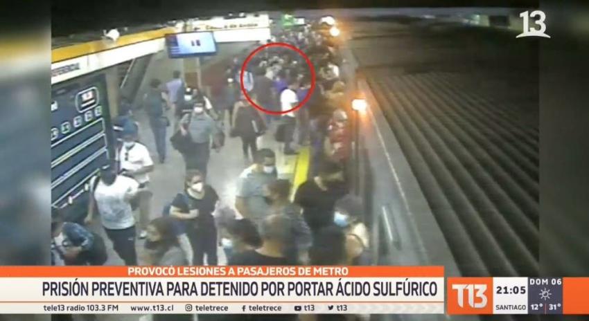 [VIDEO] Prisión preventiva para detenido por portar ácido sulfúrico en el Metro