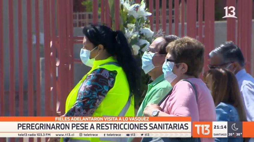[VIDEO] Adelantaron visita a Lo Vásquez: Peregrinaron pese a restricciones sanitarias