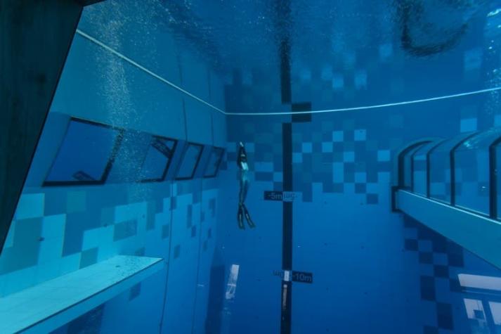 45,5 metros: Las increíbles imágenes de la piscina más profunda del mundo
