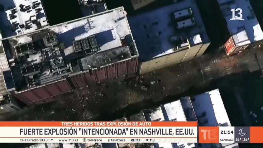 [VIDEO]  Fuerte explosión "intencionada" en Nashville, Estados Unidos