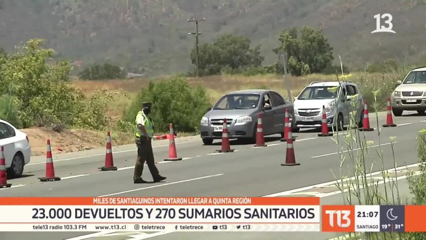 [VIDEO] 23 mil personas que intentaron llegar de Santiago al litoral central fueron devueltos