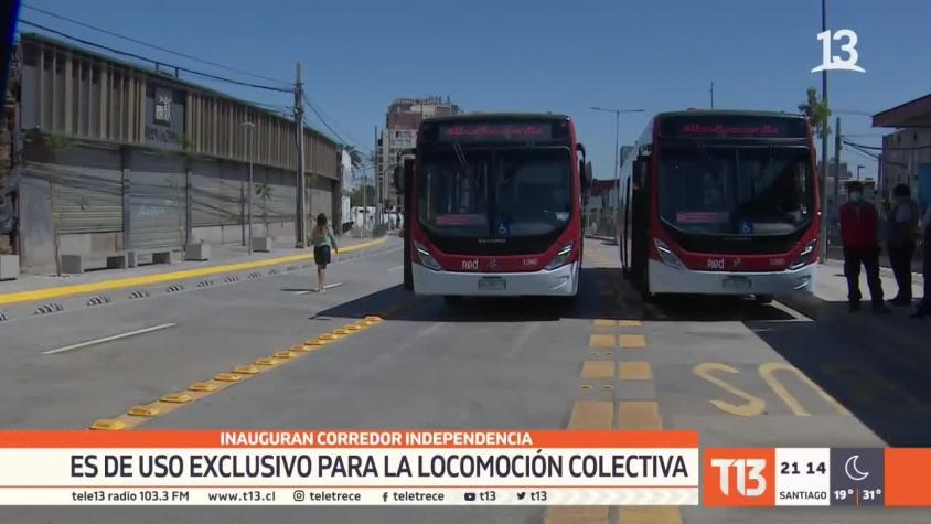 [VIDEO] Después de 4 años, inauguran corredor de transporte público en Independencia