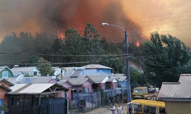 Onemi ordena evacuar Villa Esmeralda en Región de La Araucanía por incendio forestal