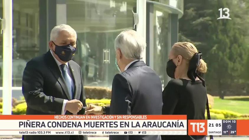 [VIDEO] Piñera condena muertes en La Araucanía: Hechos continúan en investigación y sin responsables