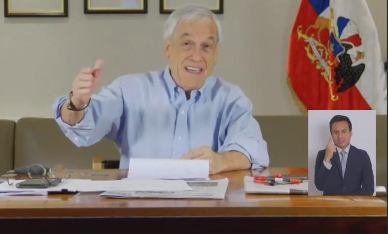 Presidente Piñera en cuarentena: "Me siento muy bien, sin ningún síntoma"