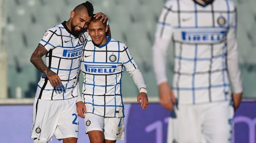 Arturo Vidal anota su primer gol con la camiseta del Inter de Milán