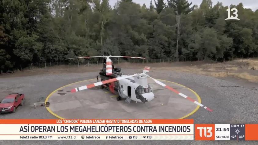 [VIDEO] "Chinook": Así operan los megahelicópteros contra incendios