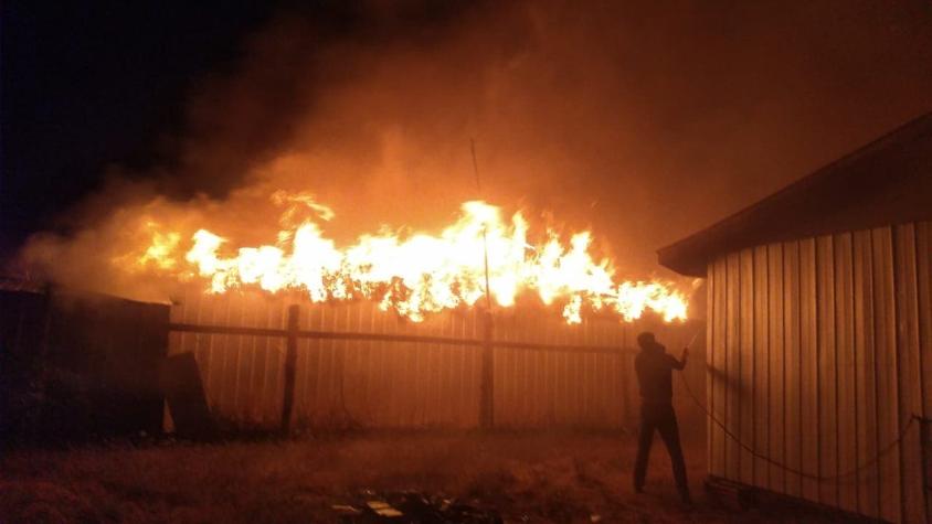 Se registra incendio estructural al interior de una casa habitación en Collipulli