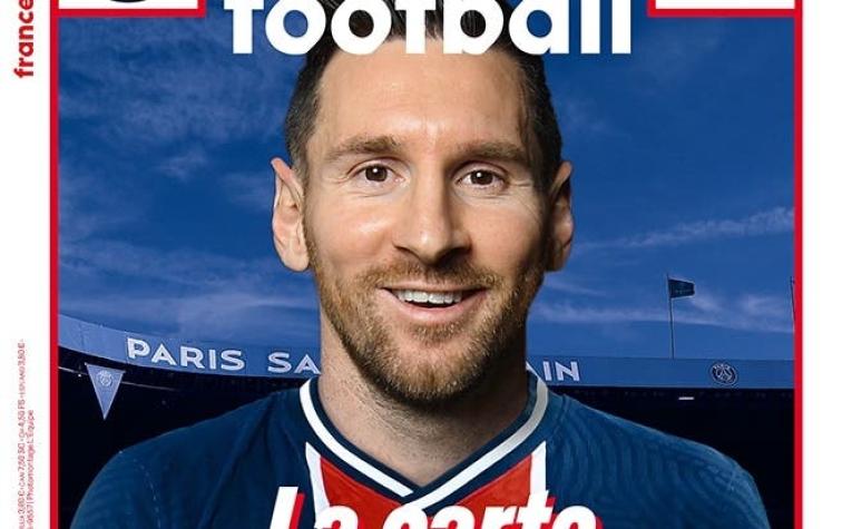Lionel Messi con la camiseta del PSG: Portada de France Football causa temor en Barcelona