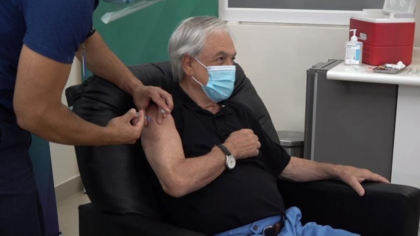 Presidente Sebastián Piñera recibe la primera dosis de la vacuna contra el COVID-19