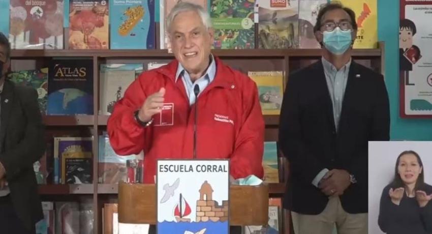 Piñera por retorno a clases presenciales: "Serán los padres los que tendrán que tomar la decisión"