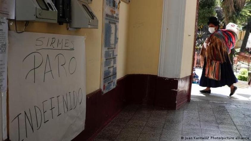 Bolivia con 240.000 contagios en primer día de paro médico